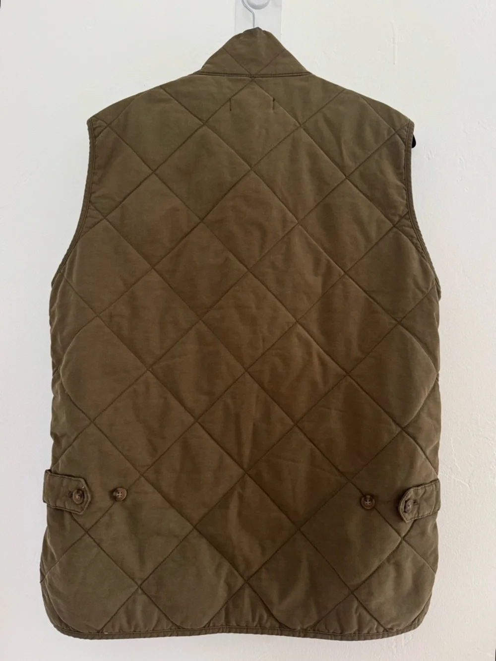 J. Crew Mercantile Full Zip Green Quilted Puffer Vest Green Cotton Blend Fall